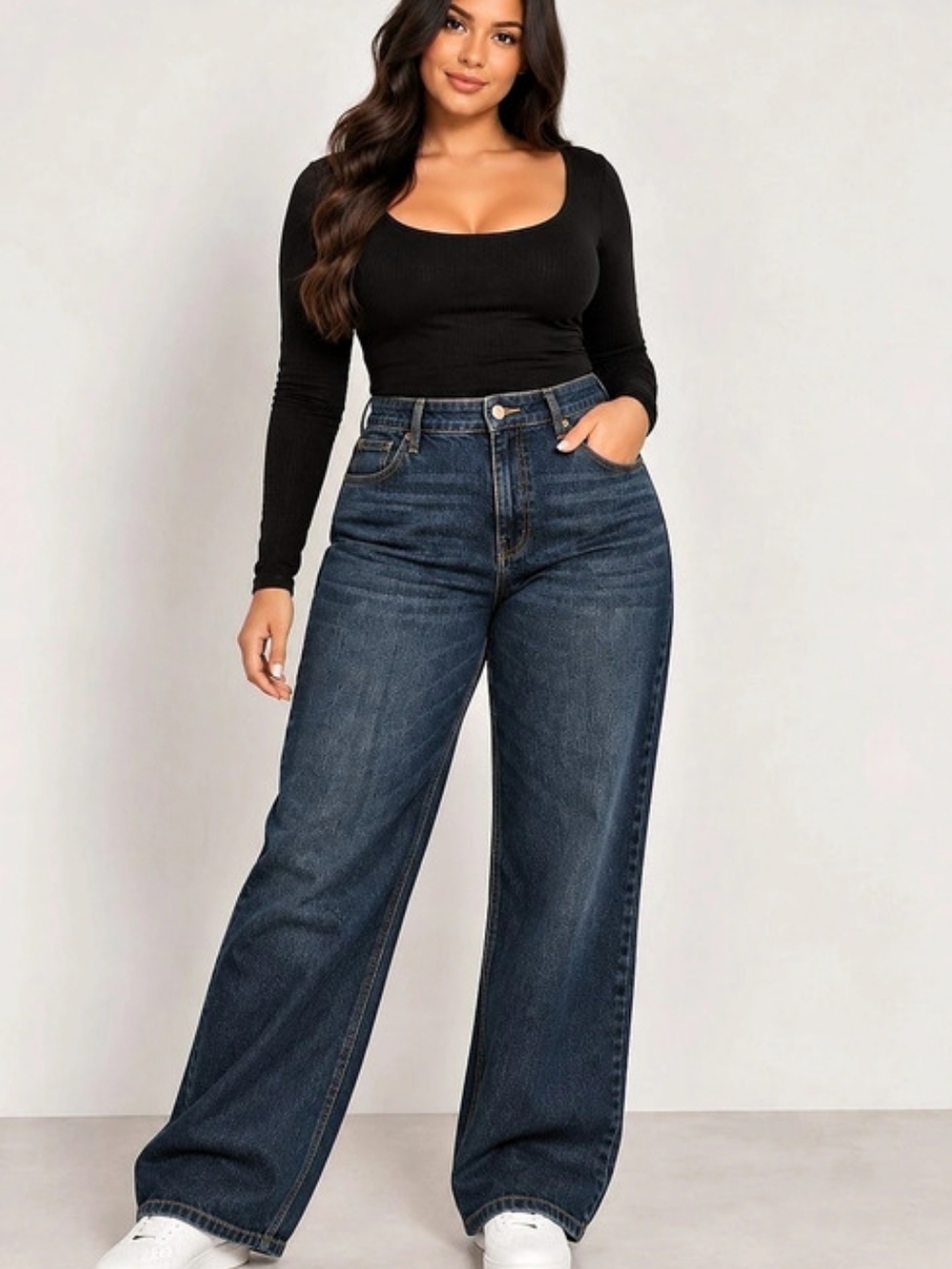 Edited by Remi Bader Wide Leg Jeans in Blue Like New Y2K